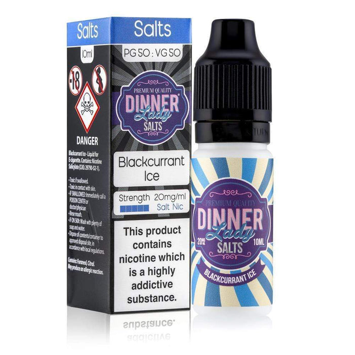 Blackcurrant Ice Nic Salt E-liquid by Dinner Lady