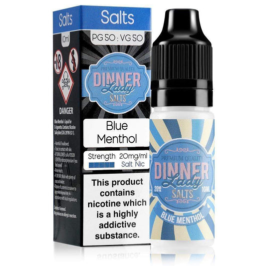 Blue Menthol Nic Salt E-liquid by Dinner Lady