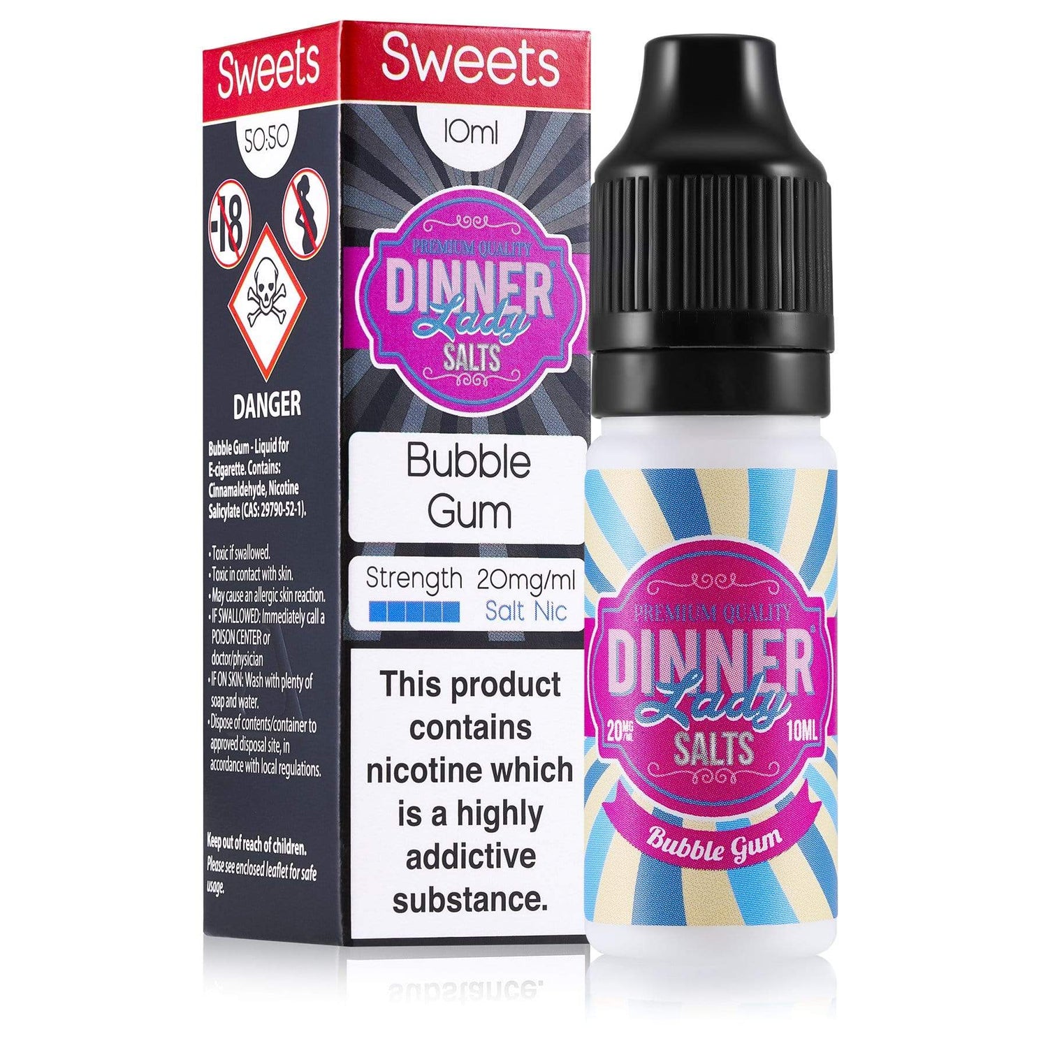 Bubblegum Nic Salt E-liquid by Dinner Lady