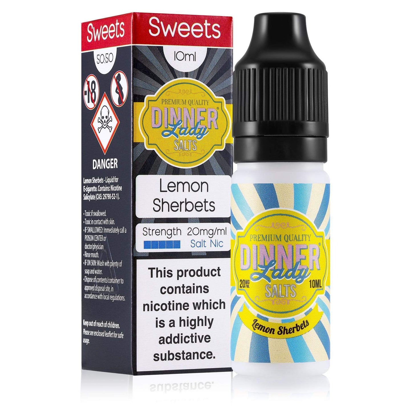 Lemon Sherbets Nic Salt E-liquid by Dinner Lady