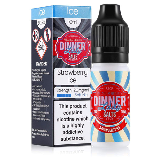 Strawberry Ice Nic Salt E-liquid by Dinner Lady