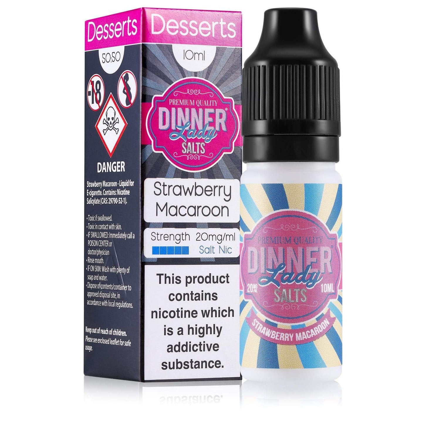 Strawberry Macaroon Nic Salt E-liquid by Dinner Lady