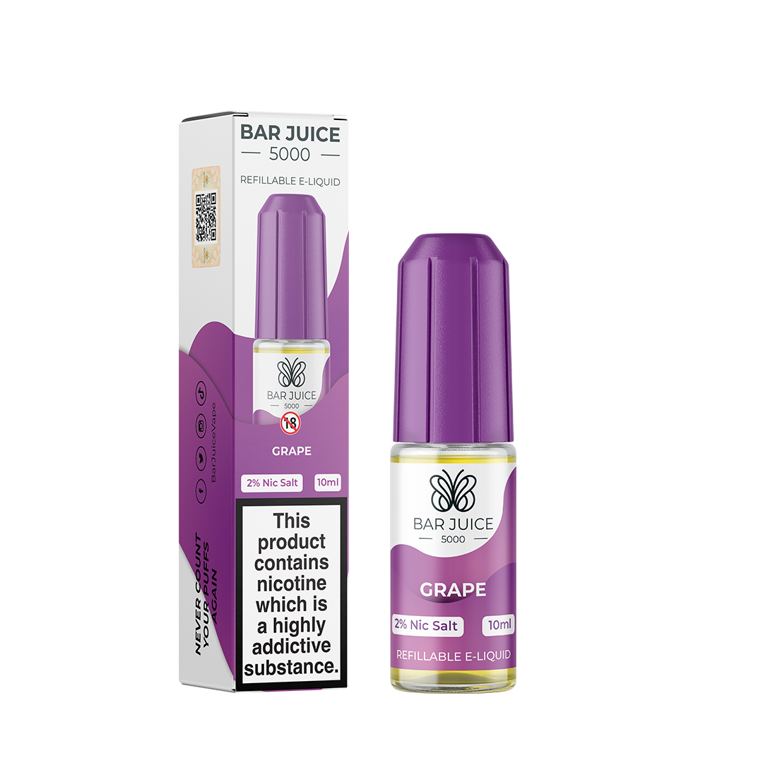 Bar Juice Grape Nic Salt Elf Bar E-Liquid 10mg 10ml