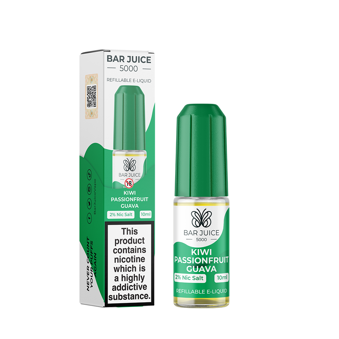 Bar Juice Kiwi Passionfruit Guava Nic Salt Elf Bar E-Liquid 10mg 10ml