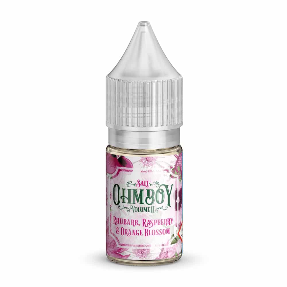 Rhubarb, Raspberry and Orange Blossom Nic Salt E-liquid by Ohm Boy