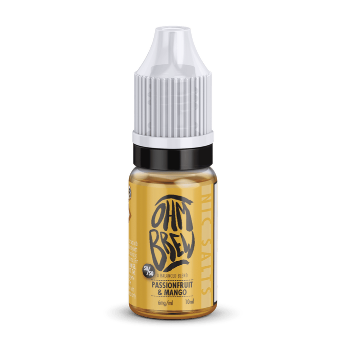 Passionfruit and Mango Nic Salt E-liquid by Ohm Brew