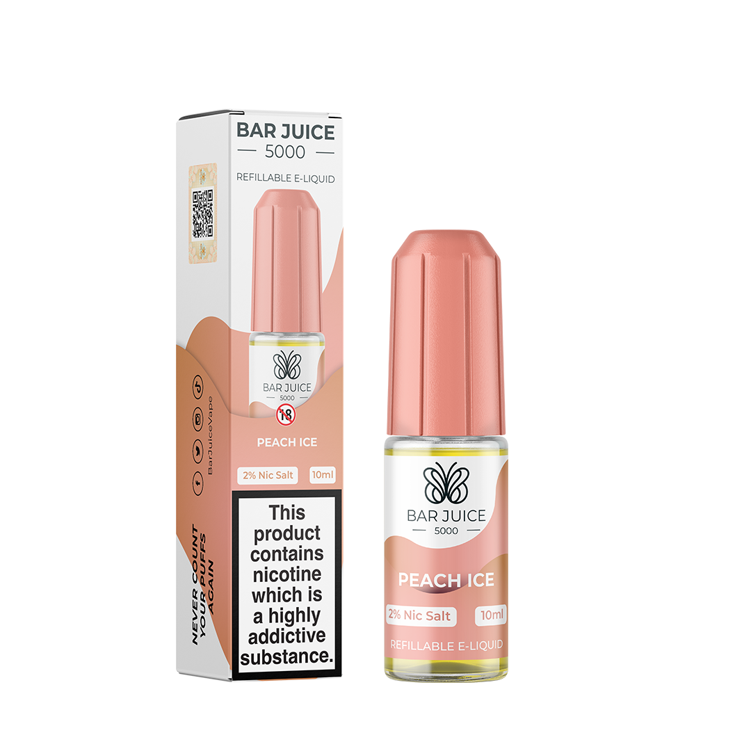 Bar Juice Peach Ice Nic Salt Elf Bar E-Liquid 10mg 10ml