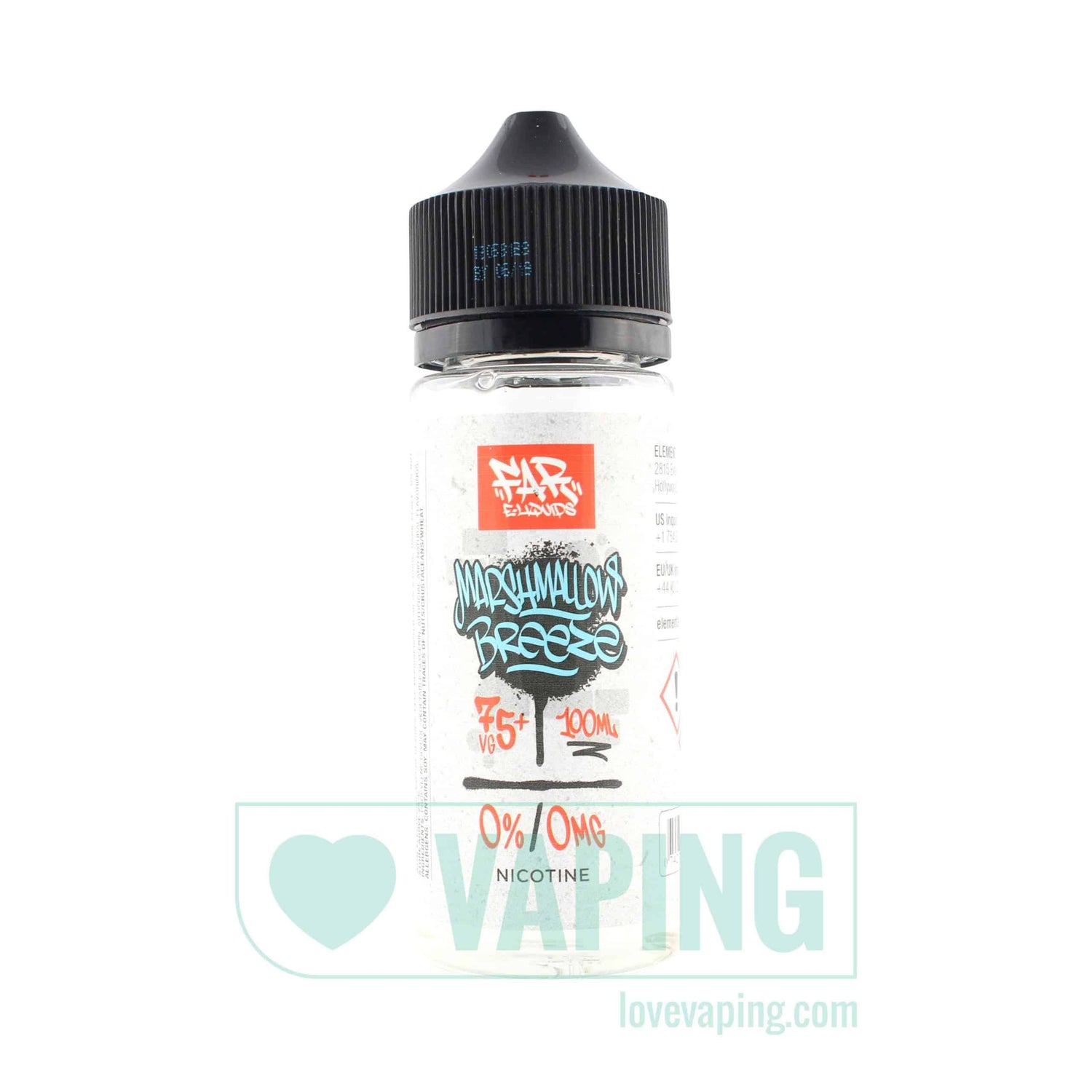 Marshmallow Breeze eLiquid by Element Short Fill